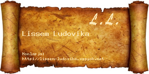 Lissem Ludovika névjegykártya